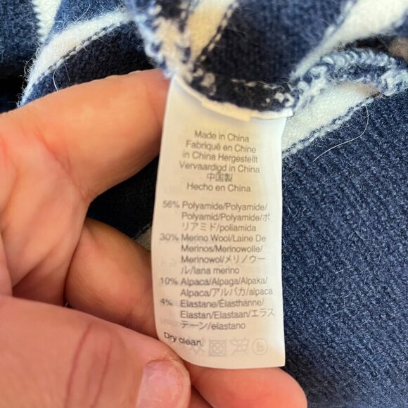 Madewell Blue Stripe Cozy Walker Striped Cardigan‎ Size M - Picture 4 of 6